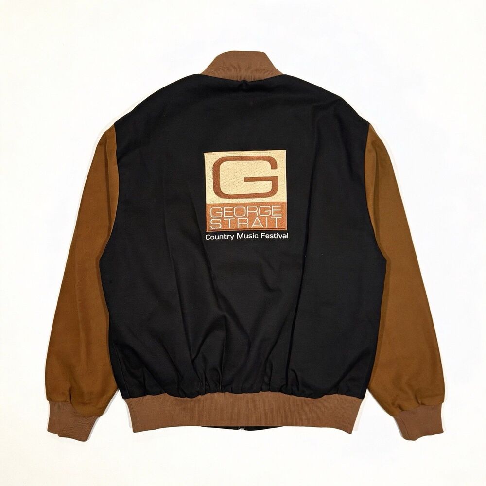 Vintage George Strait Tour Jacket Fan Club Merch Country Western Festival Size L